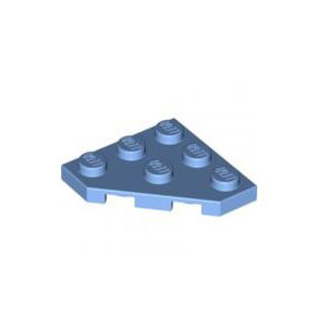 레고 부품 웨지 플레이트 컷코너 미디엄 블루 Medium Blue Wedge, Plate 3 x 3 Cut Corner 6003184