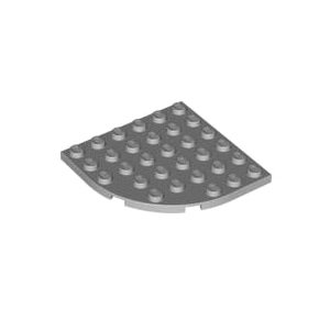 레고 부품 원형 플레이트 코너 밝은 회색 Light Bluish Gray Plate, Round Corner 6 x 6 4580982
