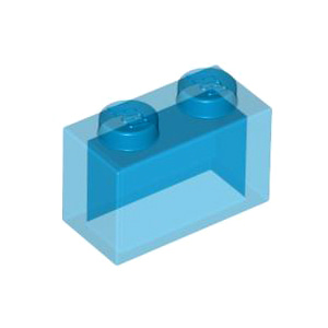 레고 부품 브릭 블럭 투명 다크 블루 Trans-Dark Blue Brick 1 x 2 without Bottom Tube 6244906