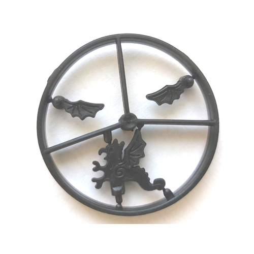 레고 부품 커스텀 용깃털 세트 검정색 Black Minifigure, Plume Wheel Sprue Complete, Dragon