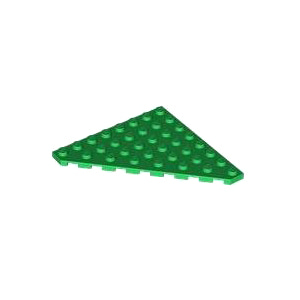 레고 부품 웨지 플레이트 컷코너 녹색 Green Wedge, Plate 8 x 8 Cut Corner 6096714