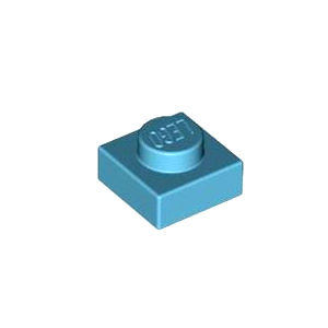 레고 부품 플레이트 미디엄 하늘색 Medium Azure Plate 1 x 1 6097493