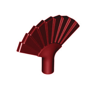 레고 부품 부채 다크 레드 Dark Red Minifigure Utensil Hand Fan