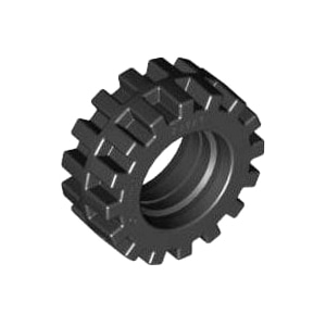 레고 부품 타이어 검정색 Black Tire 15mm D. x 6mm Offset Tread Small - Band Around Center of Tread 4578677