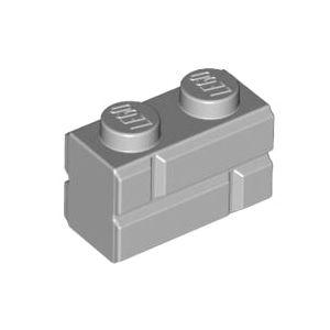 레고 부품 변형 브릭 벽돌 밝은 회색 Light Bluish Gray Brick, Modified 1 x 2 with Masonry Profile (Brick Profile) 6000066