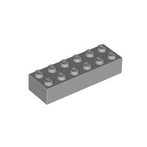 레고 부품 브릭 블럭 밝은 회색 Light Bluish Gray Brick 2 x 6 4211795