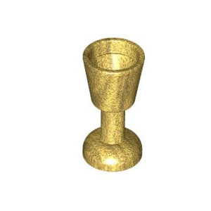 레고 부품 잔 메탈릭 골드 Metallic Gold Minifigure, Utensil Goblet 4505990