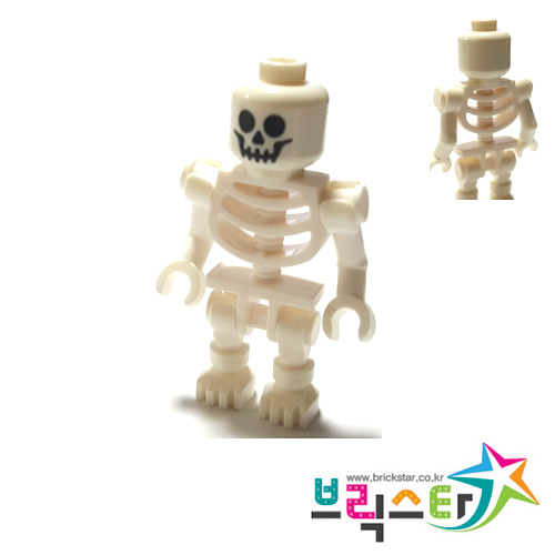 레고 피규어 홀리데이 할로윈 해골 인간 Skeleton with Standard Skull, Bent Arms Vertical Grip