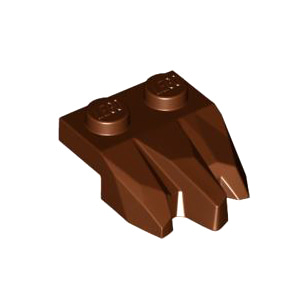 레고 부품 변형 플레이트 적갈색 Reddish Brown Plate, Modified 1 x 2 with 3 Claws / Rock Fingers 6251403