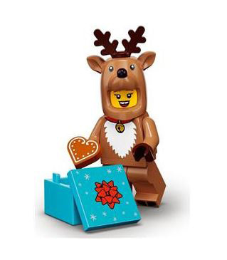 레고 피규어 미피23탄 순록 알바 col23 Reindeer Costume, Series 23 71034 (Complete Set with Stand and Accessories)[포장윗면살짝개봉]