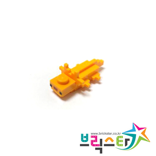 레고 부품 동물 마인크래프트 아홀로틀 밝은 오렌지색 Bright Light Orange Minecraft Axolotl with Dark Orange Nose - Brick Built
