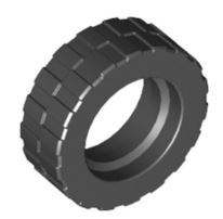 레고 부품 타이어 검정색 Black Tire 17.5mm D. x 6mm with Shallow Staggered Treads