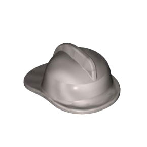 레고 부품 소방관 헬멧 메탈릭 실버 Metallic Silver Minifigure, Headgear Fire Helmet 6051838