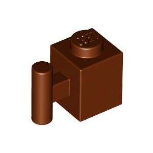 레고 부품 변형 브릭 적갈색 Reddish Brown Brick Modified 1 x 1 with Handle 4225823
