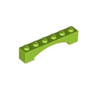 레고 부품 아치형 브릭 라임색 Lime Brick, Arch 1 x 6 Raised Arch 4625474