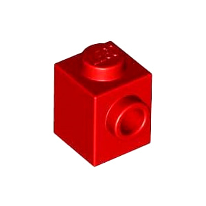 레고 부품 변형 브릭 빨간색 Red Brick, Modified 1 x 1 with Stud on 1 Side 4558886