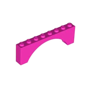 레고 부품 아치형 브릭 다크 핑크 Dark Pink Brick Arch 1 x 8 x 2 6059172