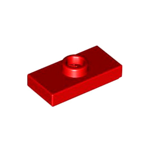 레고 부품 변형 플레이트 빨간색 Red Plate Modified 1 x 2 with 1 Stud with Groove and Bottom Stud Holder 6092565