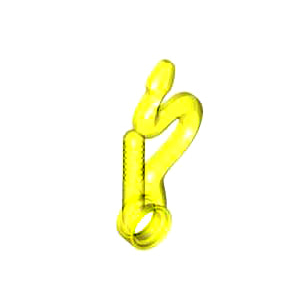 레고 부품 무기 채찍 뱀모양 투명 네온 그린 Trans-Neon Green Minifigure, Weapon Whip Bent with Snake Head and Pin Hole 6001584