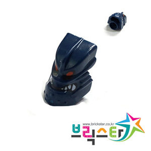 레고 부품 머리 바이오니클 다크 블루 Dark Blue Minifigure, Head Modified Bionicle Piraka Vezok with Eyes and Teeth Pattern