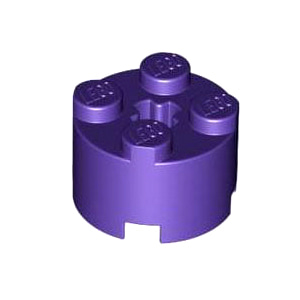 레고 부품 원형 브릭 다크 퍼플 Dark Purple Brick, Round 2 x 2 with Axle Hole 4622176
