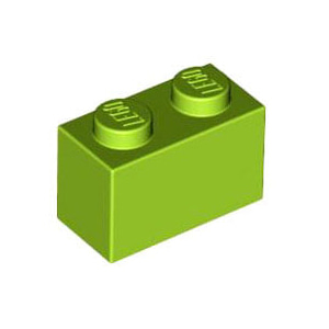 레고 부품 브릭 블럭 라임색 Lime Brick 1 x 2 4164022