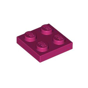 레고 부품 플레이트 자홍색 Magenta Plate 2 x 2 6109930