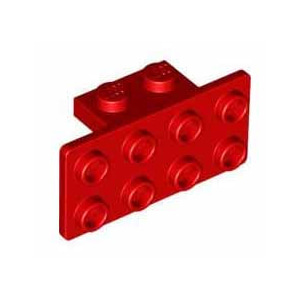 레고 부품 브라킷 빨간색 Red Bracket 1 x 2 - 2 x 4 4616800