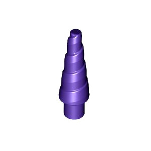 레고 부품 유니콘 뿔 다크 퍼플 Dark Purple Horn (Unicorn) 6192799