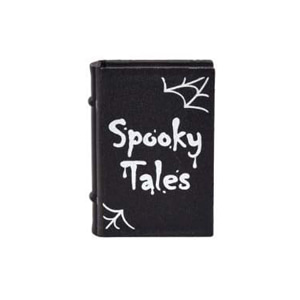 레고 부품 책 검정색 Black Minifigure, Utensil Book 2 x 3 with Silver Spider Webs and &#039;Spooky Tales&#039; Pattern