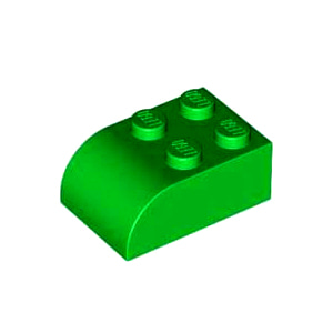 레고 부품 변형 브릭 녹색 Green Brick Modified 2 x 3 with Curved Top 621528