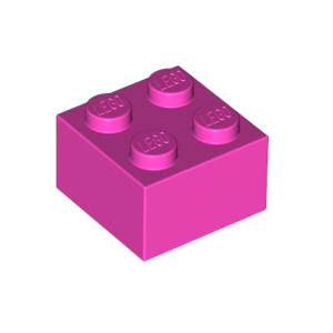 레고 부품 브릭 블럭 다크 핑크 Dark Pink Brick 2 x 2 4517992