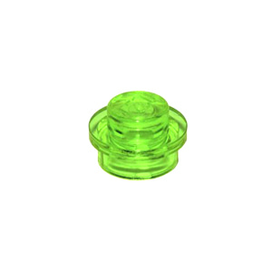 레고 부품 원형 플레이트 투명 밝은 녹색 Trans-Bright Green Plate, Round 1 x 1 6240206