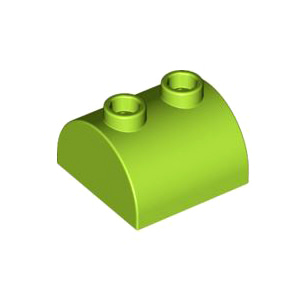 레고 부품 변형 브릭 라임색 Lime Brick, Modified 2 x 2 Curved Top with 2 Top Studs 6250319