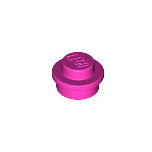 레고 부품 원형 플레이트 다크 핑크 Dark Pink Plate, Round 1 x 1 6195315
