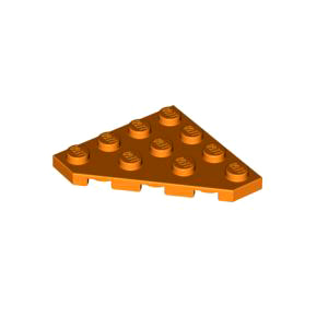 레고 부품 웨지 플레이트 오렌지색 Orange Wedge, Plate 4 x 4 Cut Corner 4288160