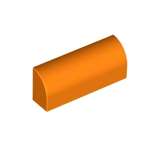 레고 부품 변형 브릭 오렌지색 Orange Brick, Modified 1 x 4 x 1 1/3 No Studs, Curved Top 6107237