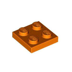 레고 부품 플레이트 오렌지색 Orange Plate 2 x 2 4159007