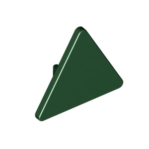 레고 부품 삼각 모양 표지판 다크 그린 Dark Green Road Sign 2 x 2 Triangle with Clip 6133668