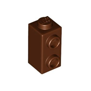레고 부품 변형 브릭 적갈색 Reddish Brown Brick, Modified 1 x 1 x 1 2/3 with Studs on 1 Side 6201911
