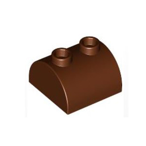 레고 부품 변형 브릭 적갈색 Reddish Brown Brick, Modified 2 x 2 Curved Top with 2 Top Studs 4211321