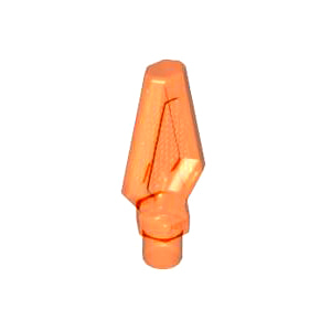 레고 부품 무기 창 날 투명 네온 오렌지 Trans-Neon Orange Minifigure, Weapon Spear Tip 6365839 6166891