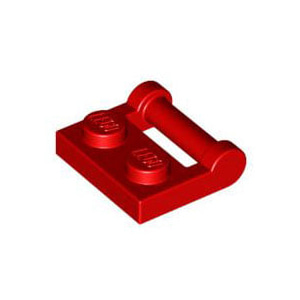 레고 부품 변형 플레이트 빨간색 Red Plate Modified 1 x 2 with Handle on Side 4226876