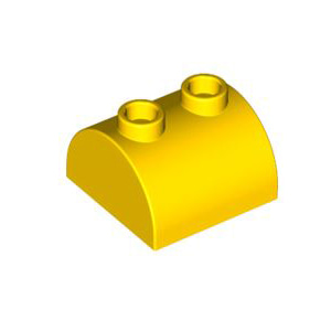 레고 부품 변형 브릭 노란색 Yellow Brick, Modified 2 x 2 Curved Top with 2 Top Studs 4187061