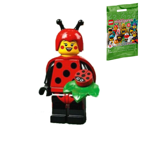 레고 피규어 미피21탄 무당벌레 알바 Ladybug Girl, Series 21 71029 (Complete Set with Stand and Accessories)[포장윗면살짝개봉]