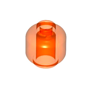 레고 부품 피규어 머리 민무늬 투명 네온 오렌지 Trans-Neon Orange Minifigure, Head (Plain) 6168666