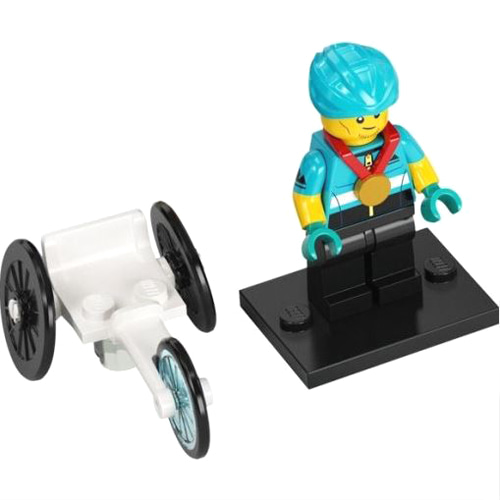 레고 피규어 미피22탄 휠체어 레이서 col22 Wheelchair Racer, Series 22 71032 (Complete Set with Stand and Accessories)[포장윗면살짝개봉]