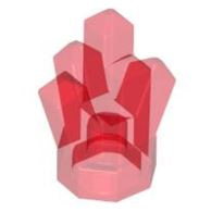 레고 부품 보석 크리스탈 수정 투명 빨간색 Trans - Red Rock 1 x 1 Crystal 5 Point 4541537