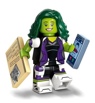 레고 피규어 마블 스튜디오2 쉬헐크 She-Hulk, Marvel Studios, Series 2 (Complete Set with Stand and Accessories)  71039[포장윗면살짝개봉]