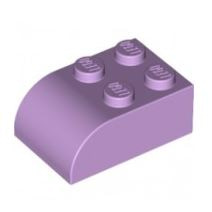 레고 부품 변형 브릭 라벤더 Lavender Brick, Modified 2 x 3 with Curved Top 6211404